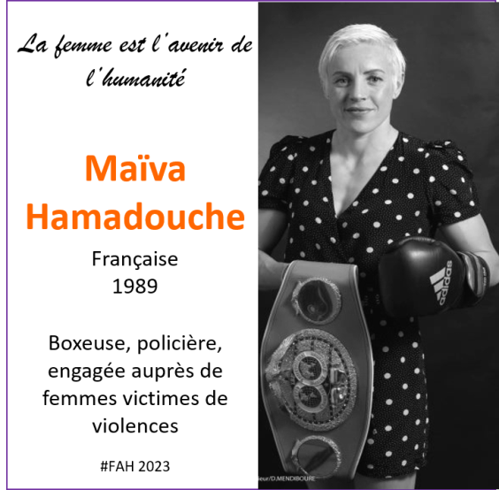 Maïva Hamadouche, boxeuse, policière